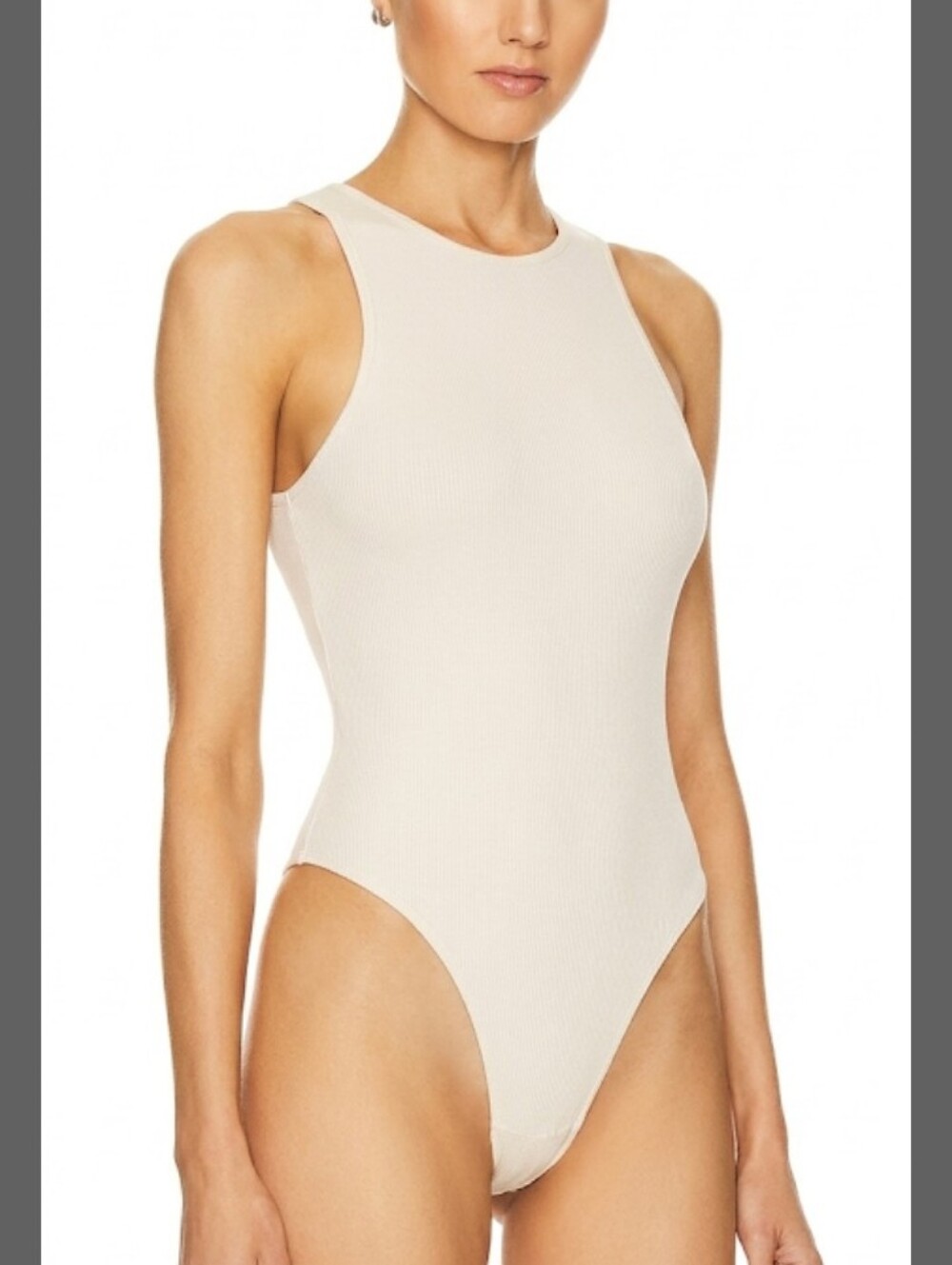 Capella White Sleeveless Snap Closure Bodysuit Size Large NWT-SALE!